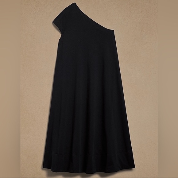 NWT! Banana Republic Navy Odile One-Shoulder Knit Dress - Multiple 🐙🧶 - Picture 7 of 12